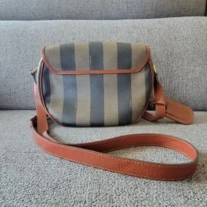 Fendi | Bags | Fendi Pequin Stripe Coated Canvas Small  Fendi Pequin Stripe Coated Canvas Small Crossbody Bag w/Fendi Luggage Tag main image 2